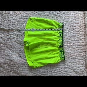 Under Armor shorts, neon, medium